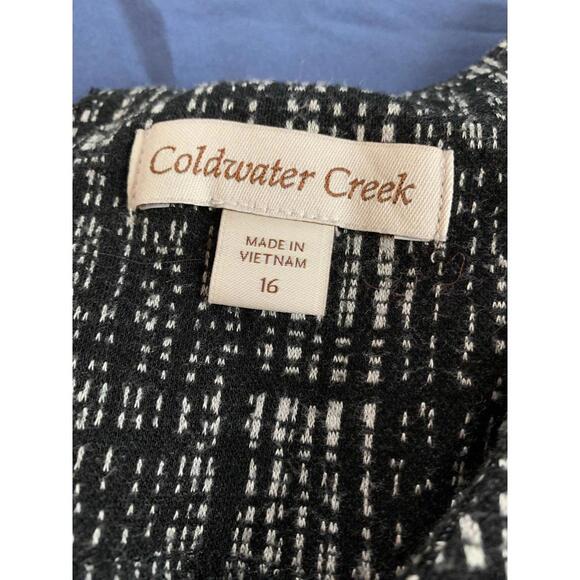Cold Water Creek Knee-Length Dress Black and White - Picture 4 of 8